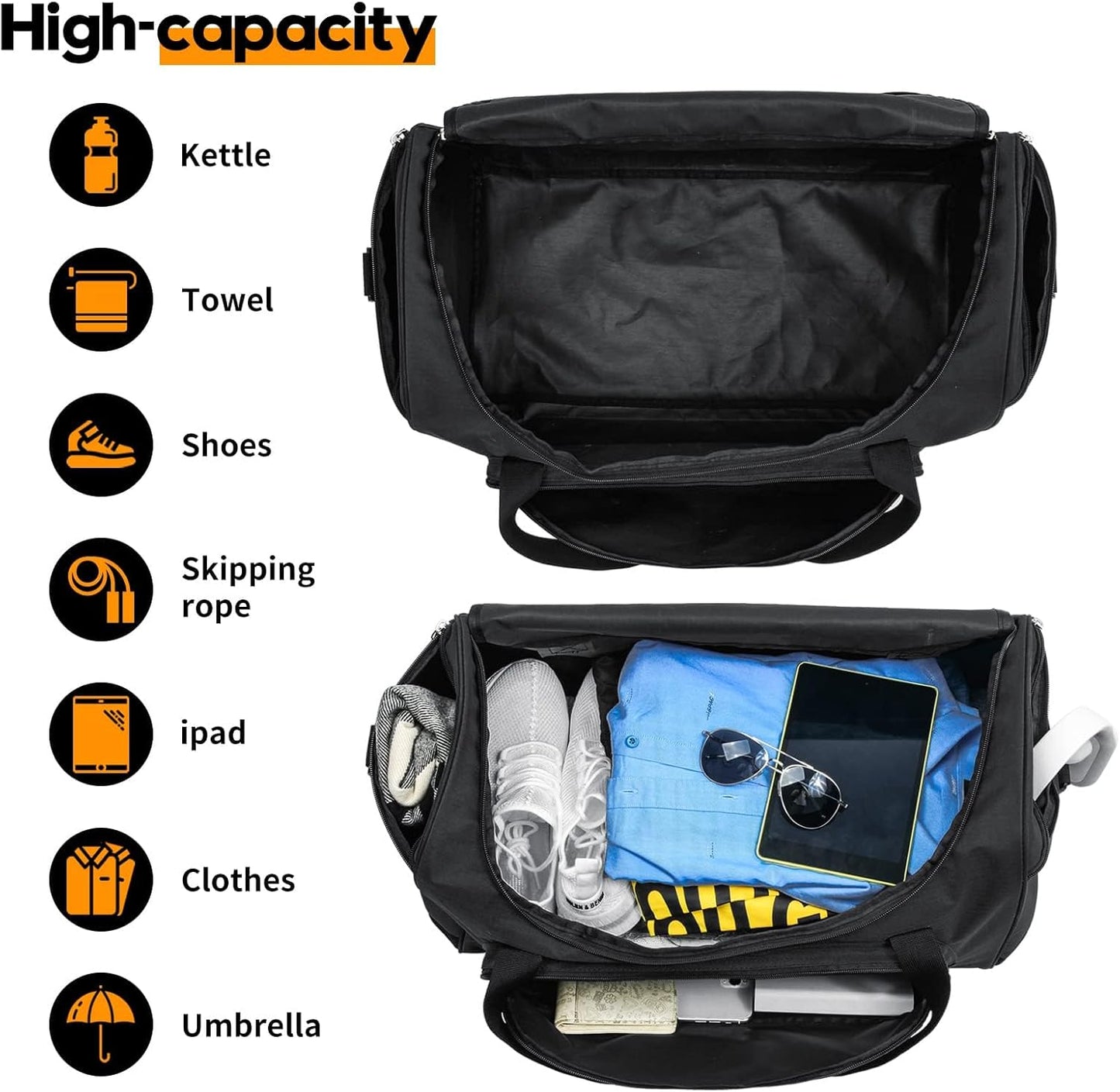SportivoHub Pro Gym & Travel Duffel Bag