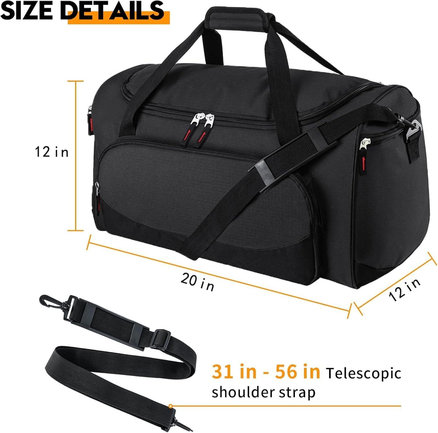 SportivoHub Pro Gym & Travel Duffel Bag